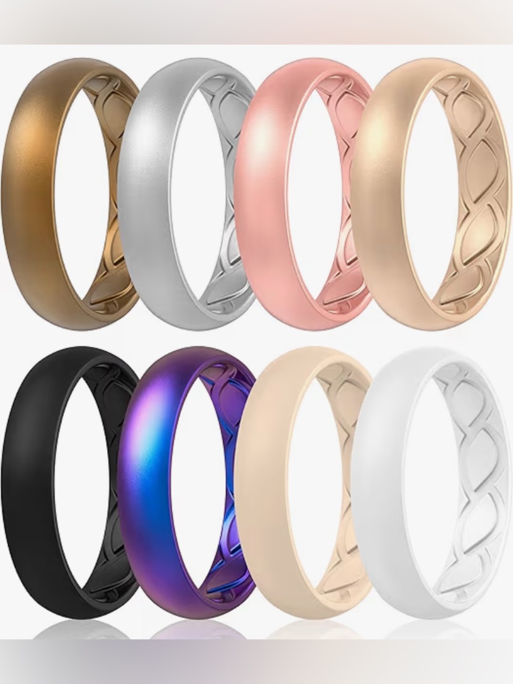 🆕- SACO BANDS Silicone Rings 8-Pack -